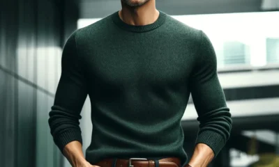 Green Pullover Sweater Men